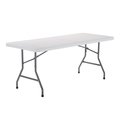 Global Industrial 72 Plastic Folding Table, White 506750